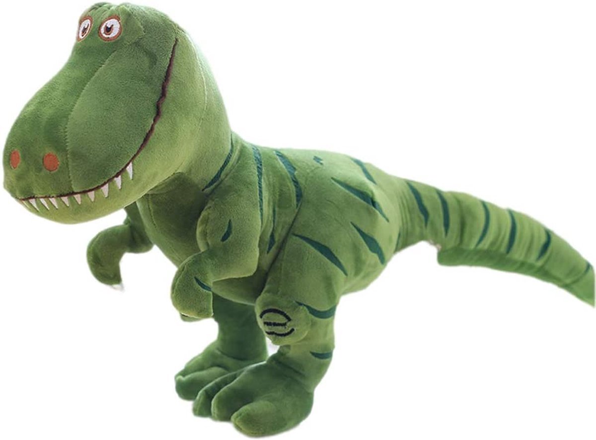 Bolture Zacht speelgoed dinosaurus pluche pop 3D cartoon gevuld dier zacht pop speelgoed, ideaal kerstcadeau voor kinderen - kinderen slapen mate, 40cm/groen