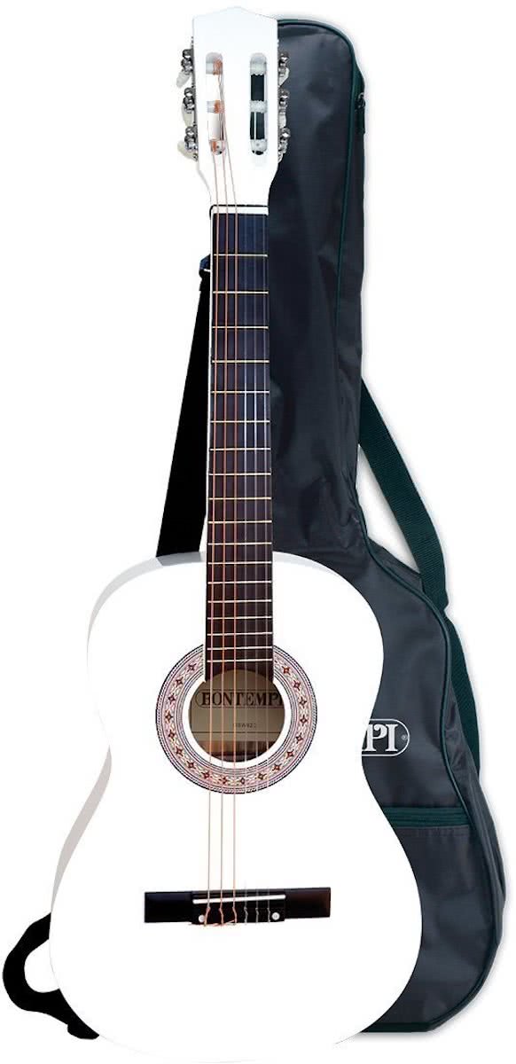 Bontempi Gitaar Schouderband En Tas 6 Snaren Wit 92 Cm