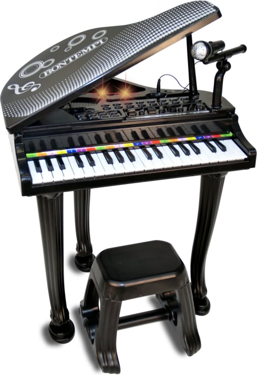 Bontempi Toy Band Grand Piano 37 Toetsen Met Stoel Zwart