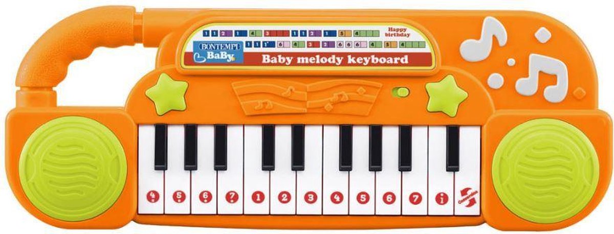 keyboard elektronisch junior 33 x 12,5 x 3 cm oranje