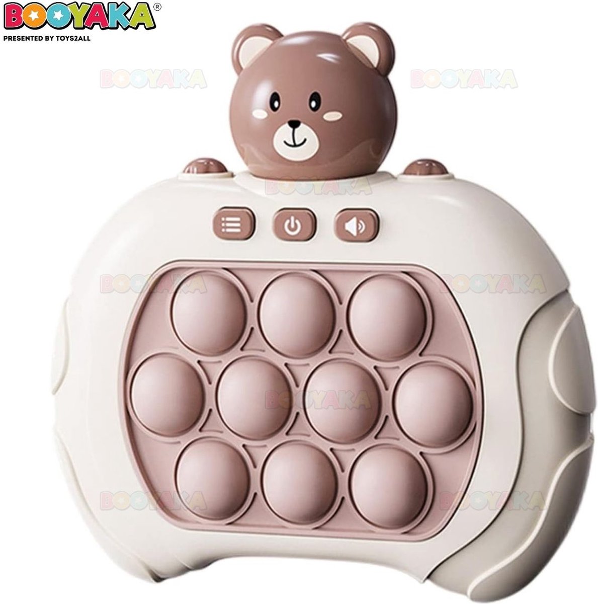 Booyaka® Push & pop it game Beer - Popit - Push game - Siliconen - Pop it game - Push pop it- Quick Push Pop-it Controller - Pop-it spel - reflexen testen - Beren- Anti Stress Speelgoed - Jongens - Meisjes - Motoriek Speelgoed - Controller