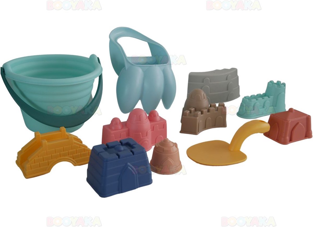 Booyaka® Strand set zand kastelen en dorpen bouwen - Strand speelgoed - Zandkasteel bouwen - Zomer Strandspeelgoed - Strandemmer - Strandschep - Strandset