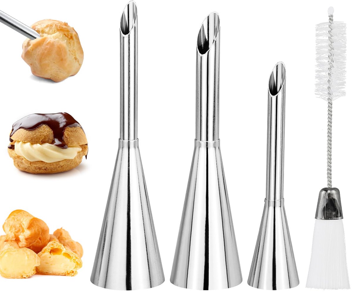 Boraboi ® Professioneel Set van Spuitmondjes voor Decoreren en Vullen van Gebak en Desserts