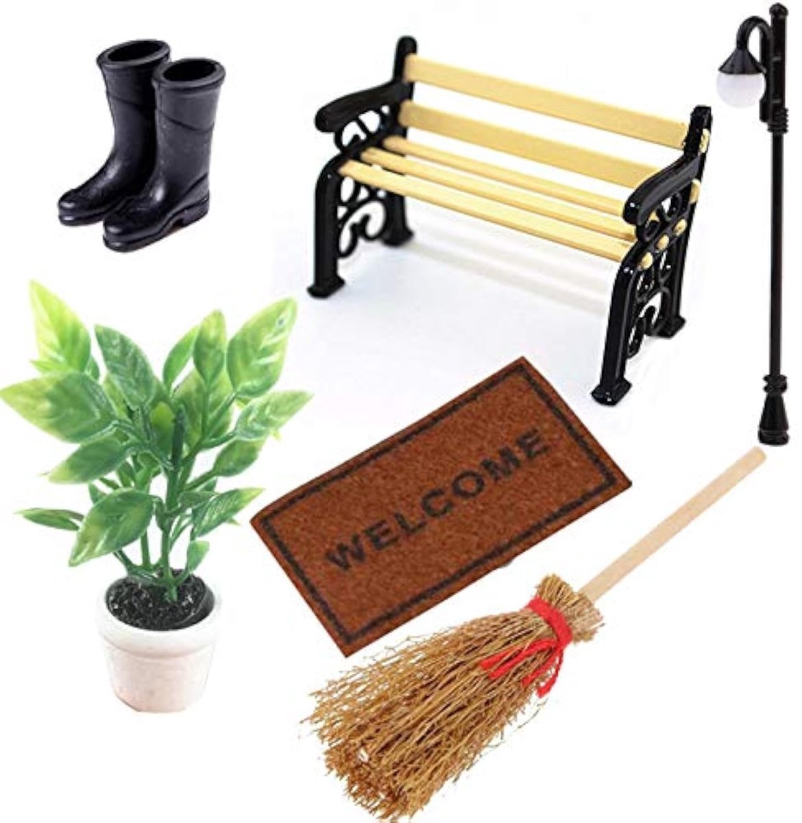  ® Complete Miniatuur Decoratieset voor   en Tuin met Schattige Ornamenten
