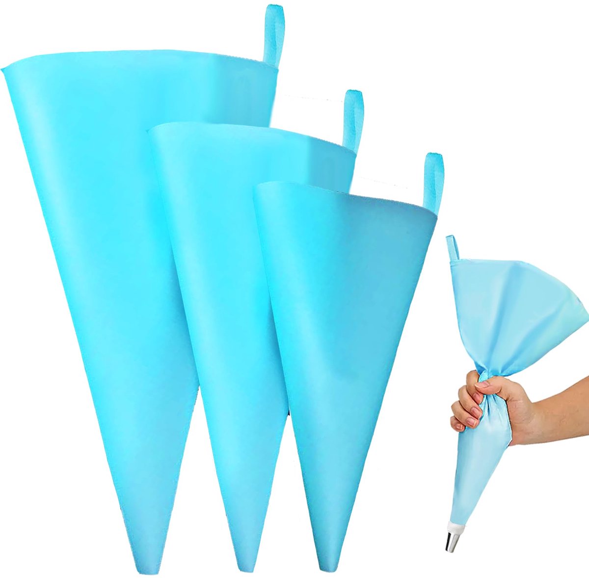 Boraboi® Professionele Herbruikbare Siliconen Spuitzakkenset voor Taartdecoratie in Drie Maten