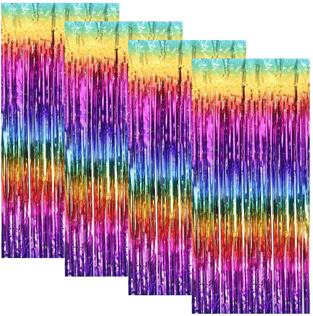  ® Regenboogkleurig glittergordijn voor feestelijke decoratie en fotos