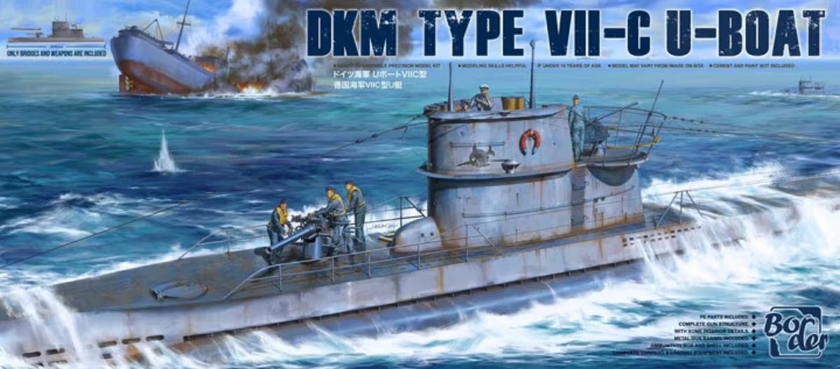 1:35 Border Model BS001 DKM Type VII-C U-Boat Upper Deck Plastic kit