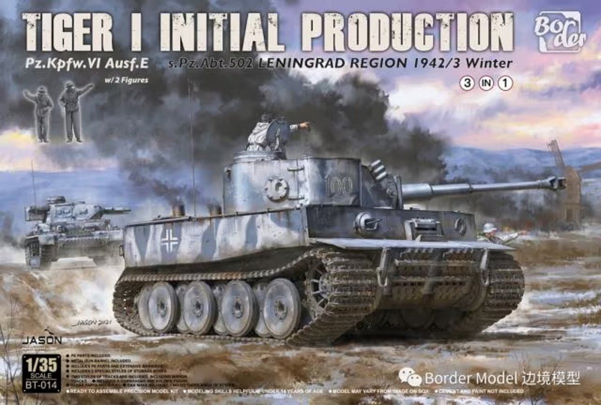 1:35 Border Model BT014 Tiger I Initial Production s.Pz.Abt.502 Leningrad Region 1942/43 Winter Plastic kit