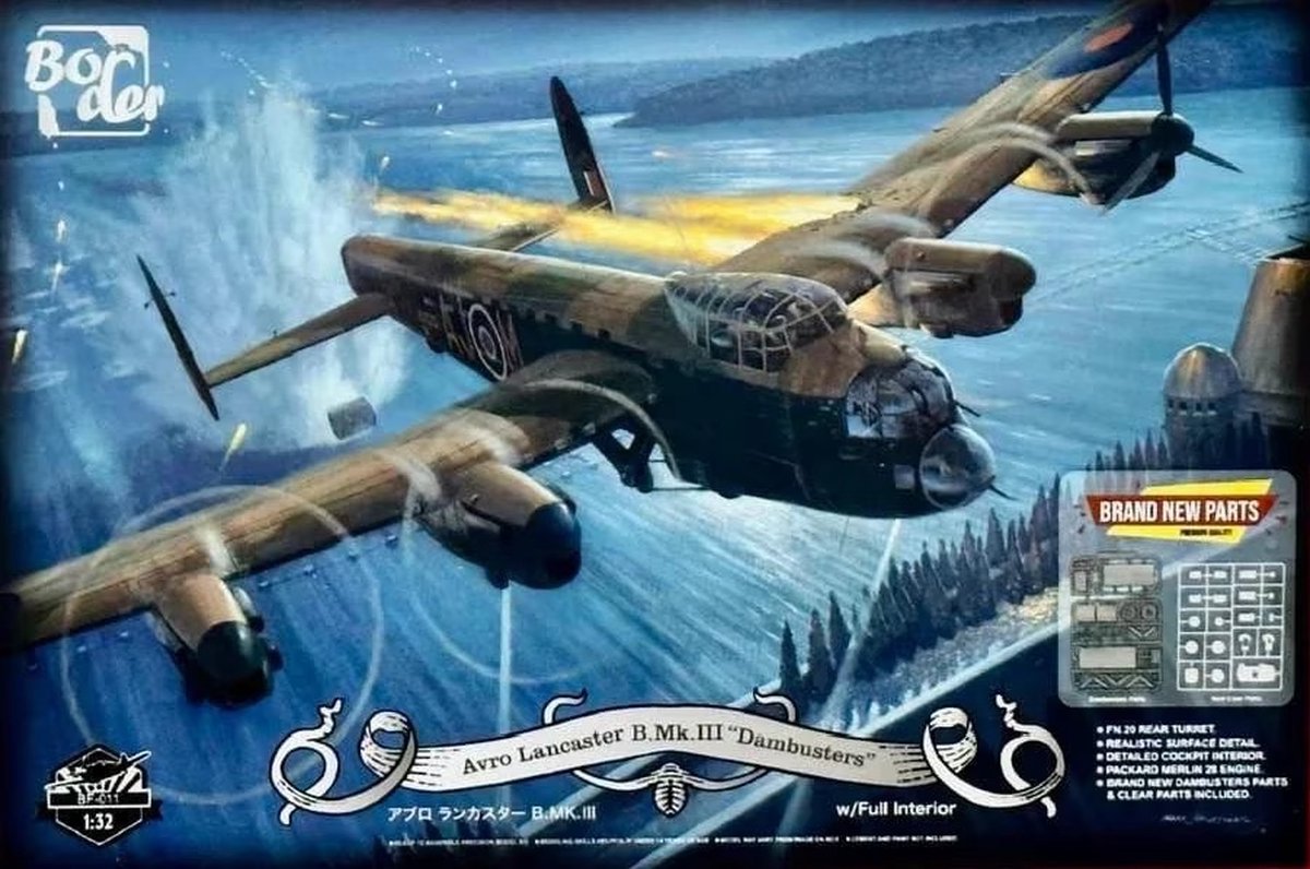 Border Model Modelbouwpakket Militaire voertuigen - BF011 Avro Lancaster B. Mk.III Dambusters - w/ Full Interior Plastic - 1:32 -