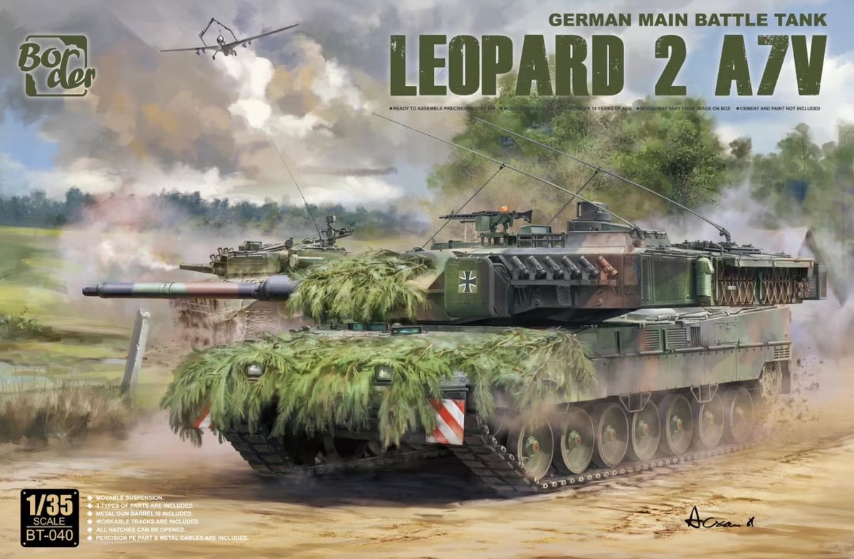 Border Model Modelbouwpakket Militaire voertuigen - BT040 Leopard 2 A7V Tank Plastic - 1:35 -