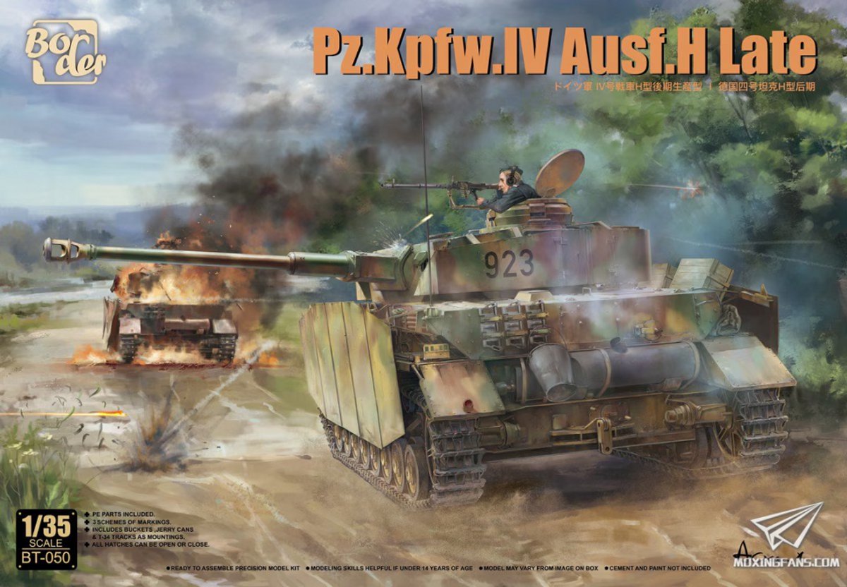 Border Model Modelbouwpakket Militaire voertuigen - BT050 Panzerkampfwagen IV - Pz.Kpfw.IV Ausf.H Laat - Tank Plastic - 1:35 -