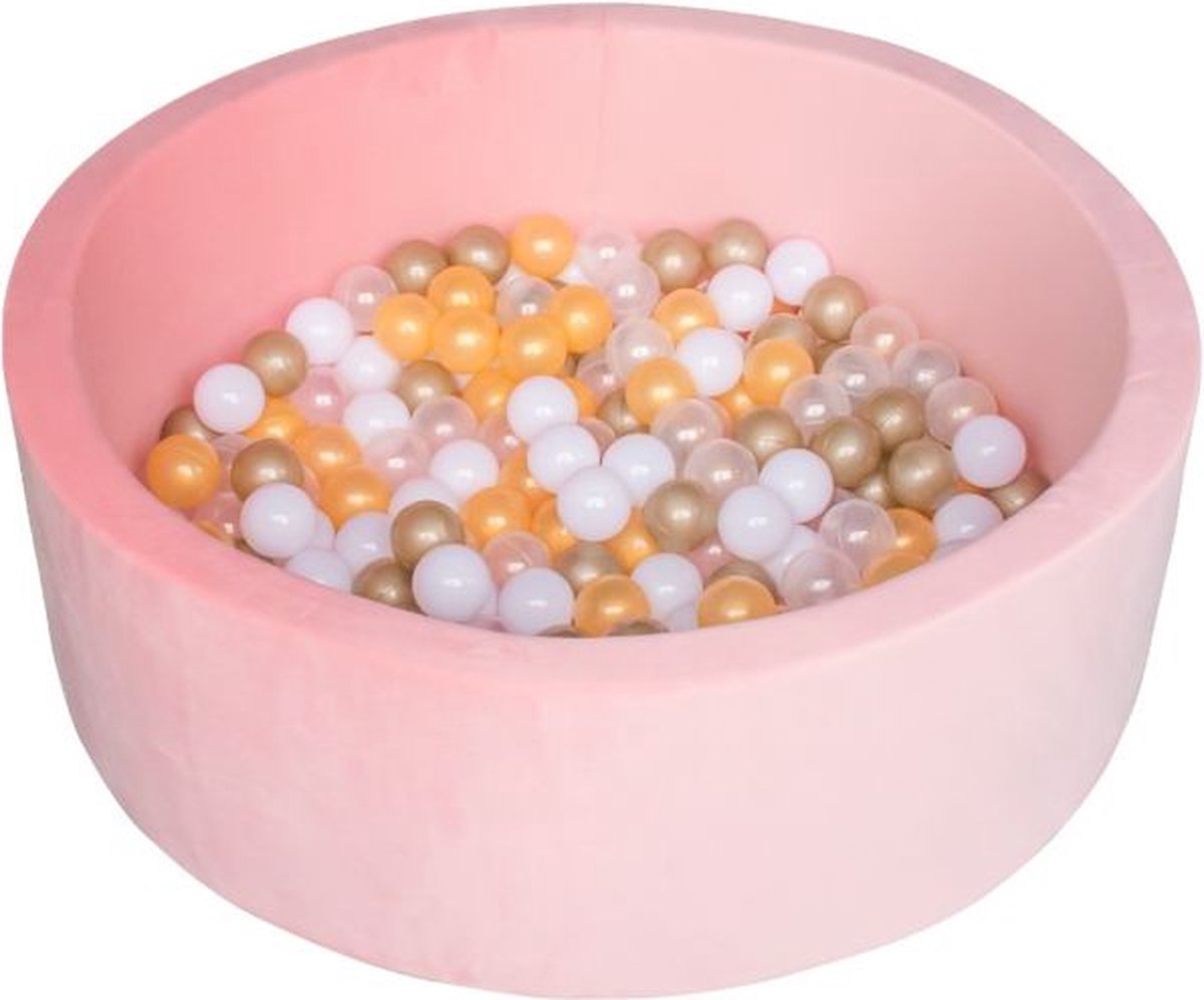     / Ballenbad - 90 x 30 x 5 cm & 200 Ballen Ø6 cm- Velvet Oud Roze