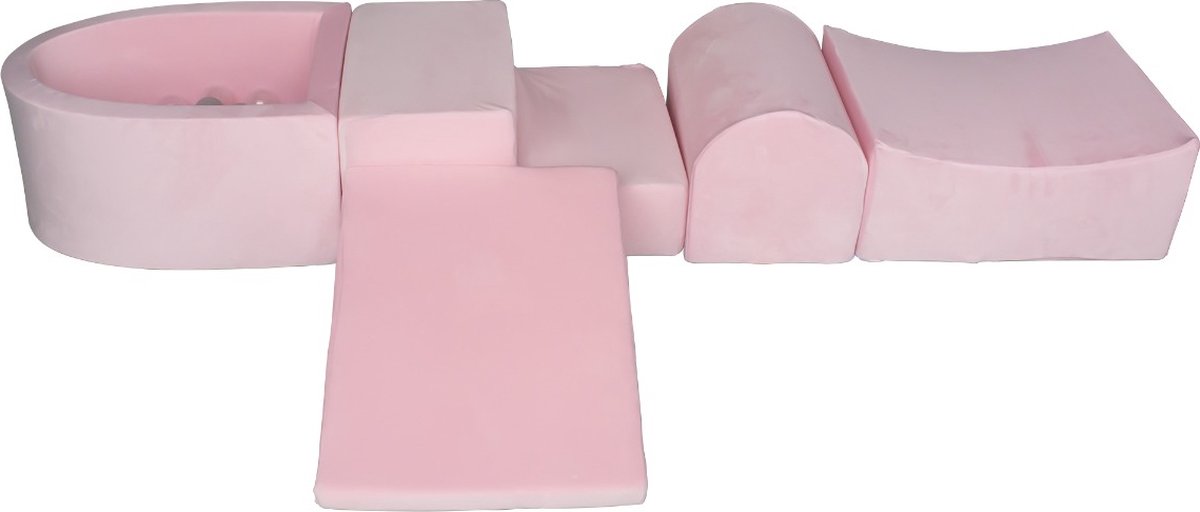 Born Lucky Ballenbak / Ballenbad Schip - 225 x 45 x 30 cm & 100 Ballen Ø6 cm- Velvet Roze