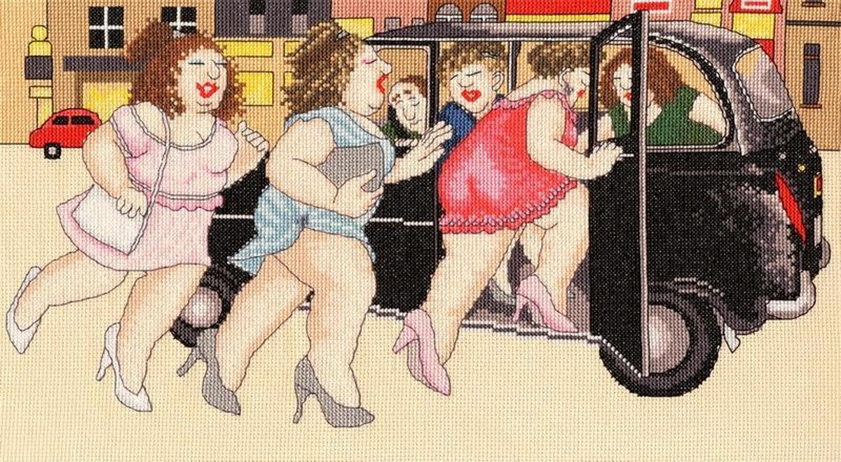 Borduurpakket Beryl Cook - Taxi!  Bothy Threads XBC8