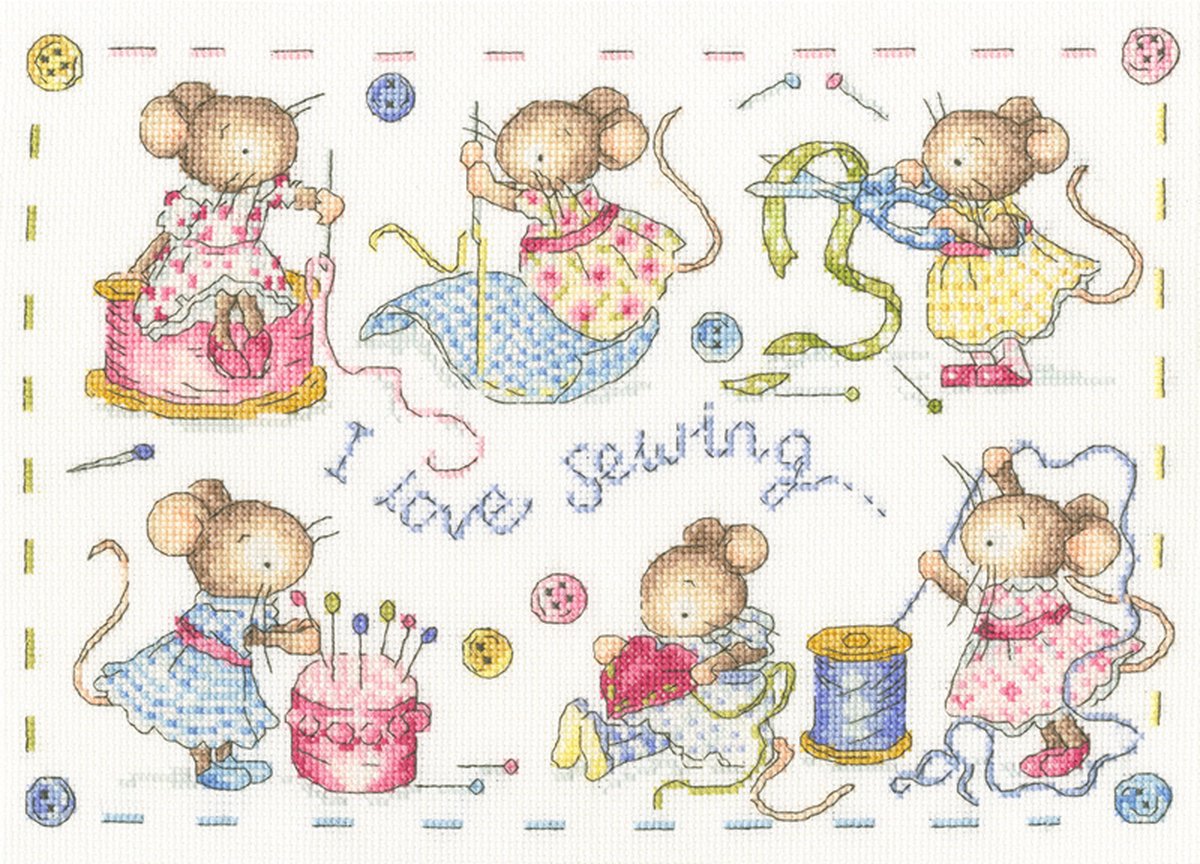 Bothy Threads Kate Garrett I Love Sewing borduren (pakket) XKG9
