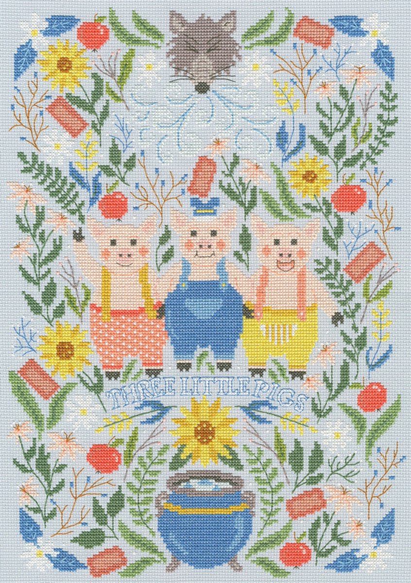 Bothy Threads Vesna Skornsek Three Little Pigs borduren (pakket) XVS04