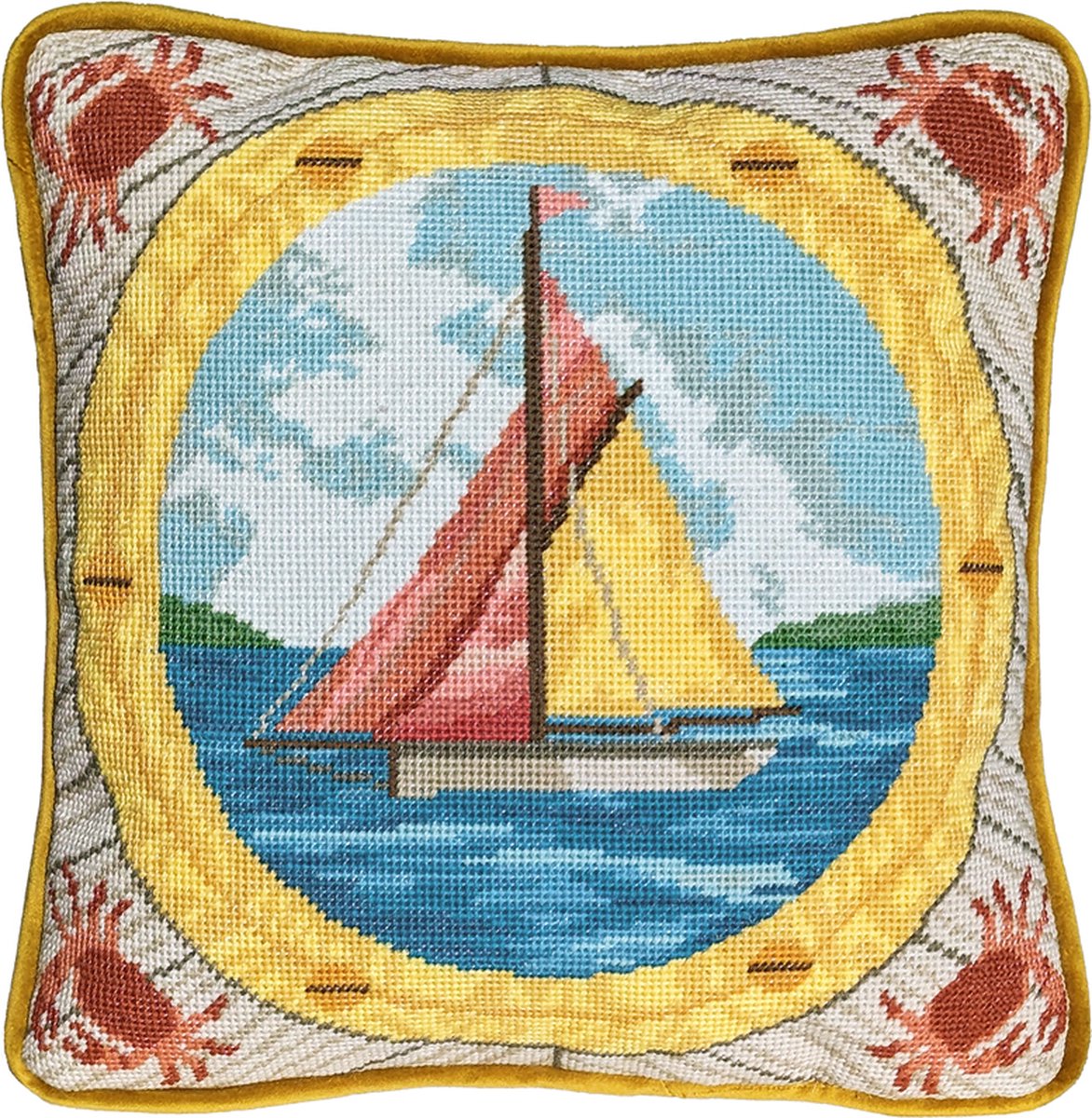 Bothy Threads Victoria Whitlam Plain Sailing kruissteekkussen pakket TVW1