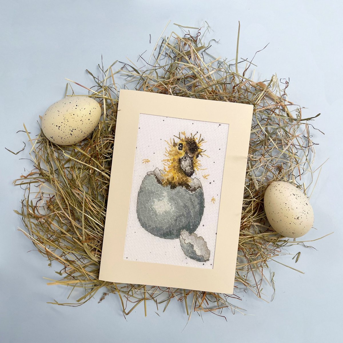 Bothy Threads borduurpakket wenskaart peek-a-boo XGC48 telpatroon