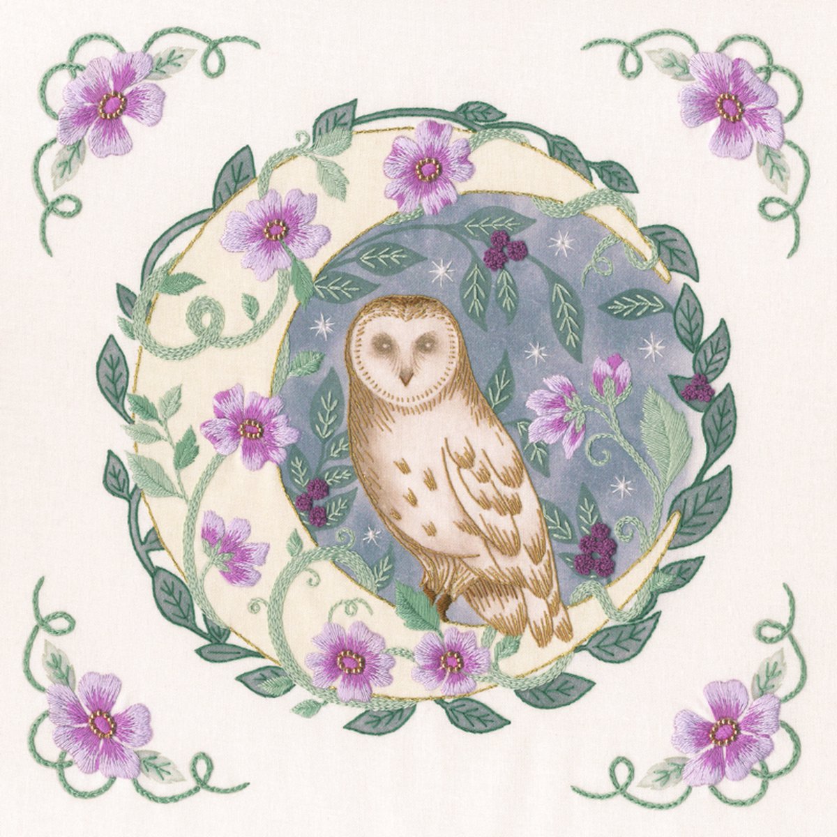 Bothy Threads vrijborduurpakket moonlit magic ECA4 voorbedrukt
