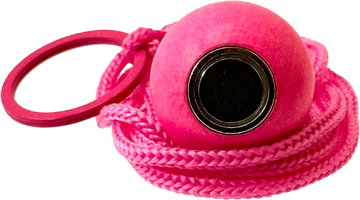   – Jeu de Boules - Magneet - Krachtige Magnetische bouleopraper neon-magenta in de vorm van but met koord – 4 kg