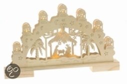 Standaard hout met verlichting