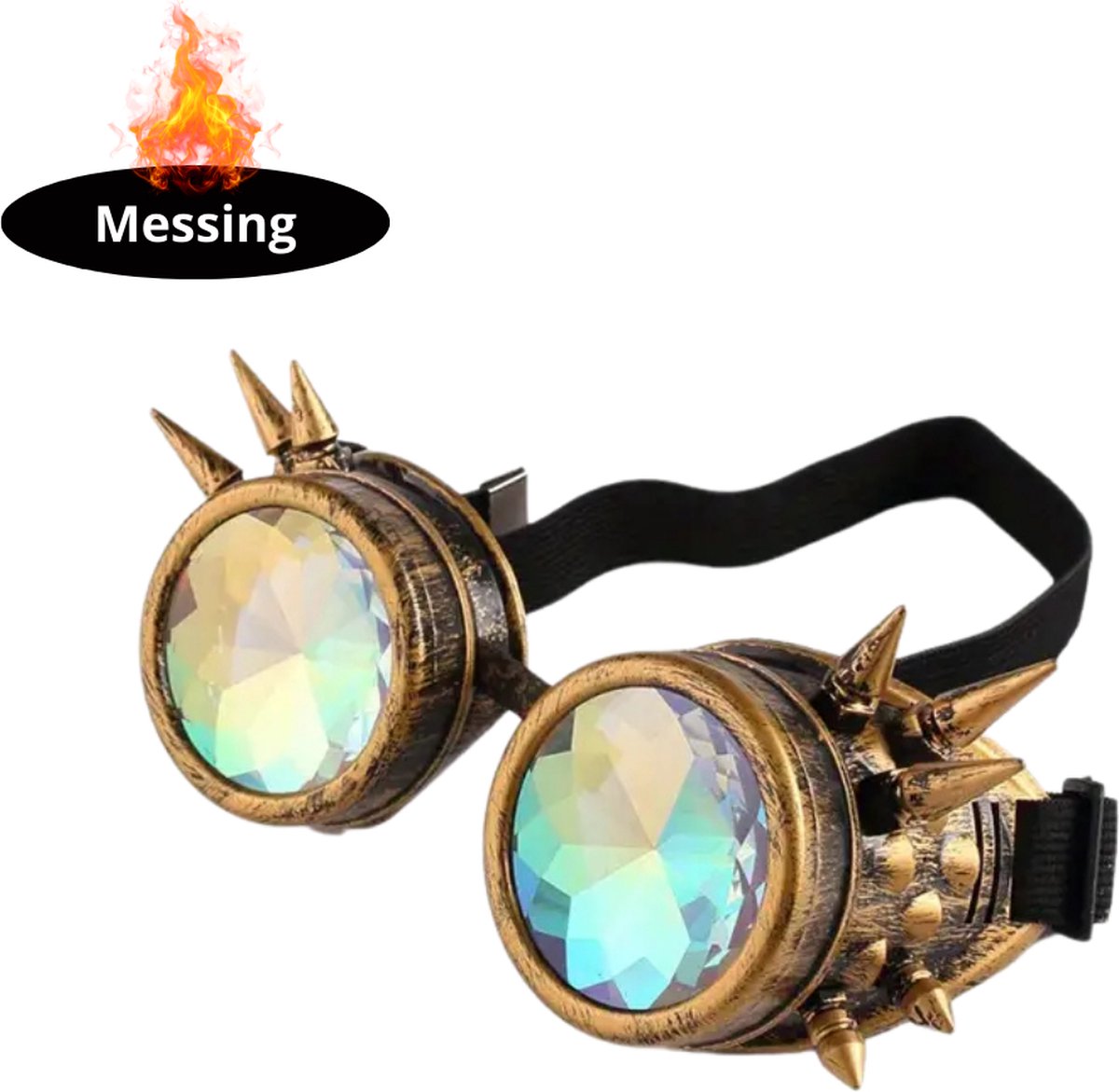 Bovista - Festival Bril - Rave - Space - Techno - Freaky Glasses - Heren - Dames - Zonnebril - Brons