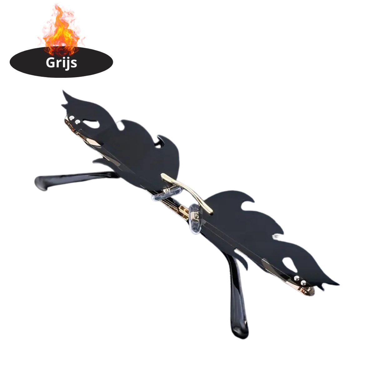 Bovista - Festival Bril - Rave - Space - Techno - Freaky Glasses - Heren - Dames - Zonnebril - Grijs