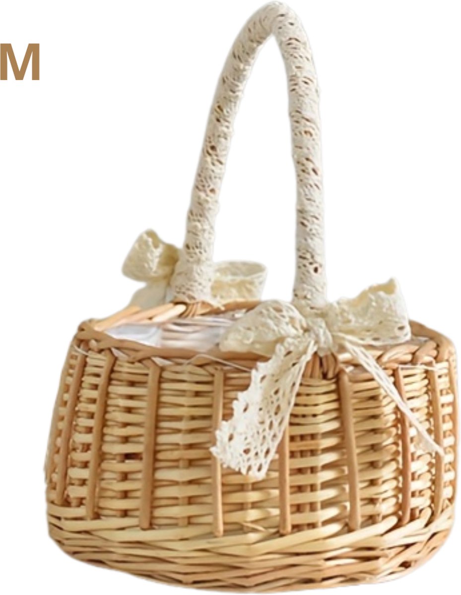 Bovista Bloemenmandje Bruiloft - Strooimandje - Huwelijk - Bruidsmeisje - Trouwen - Middel