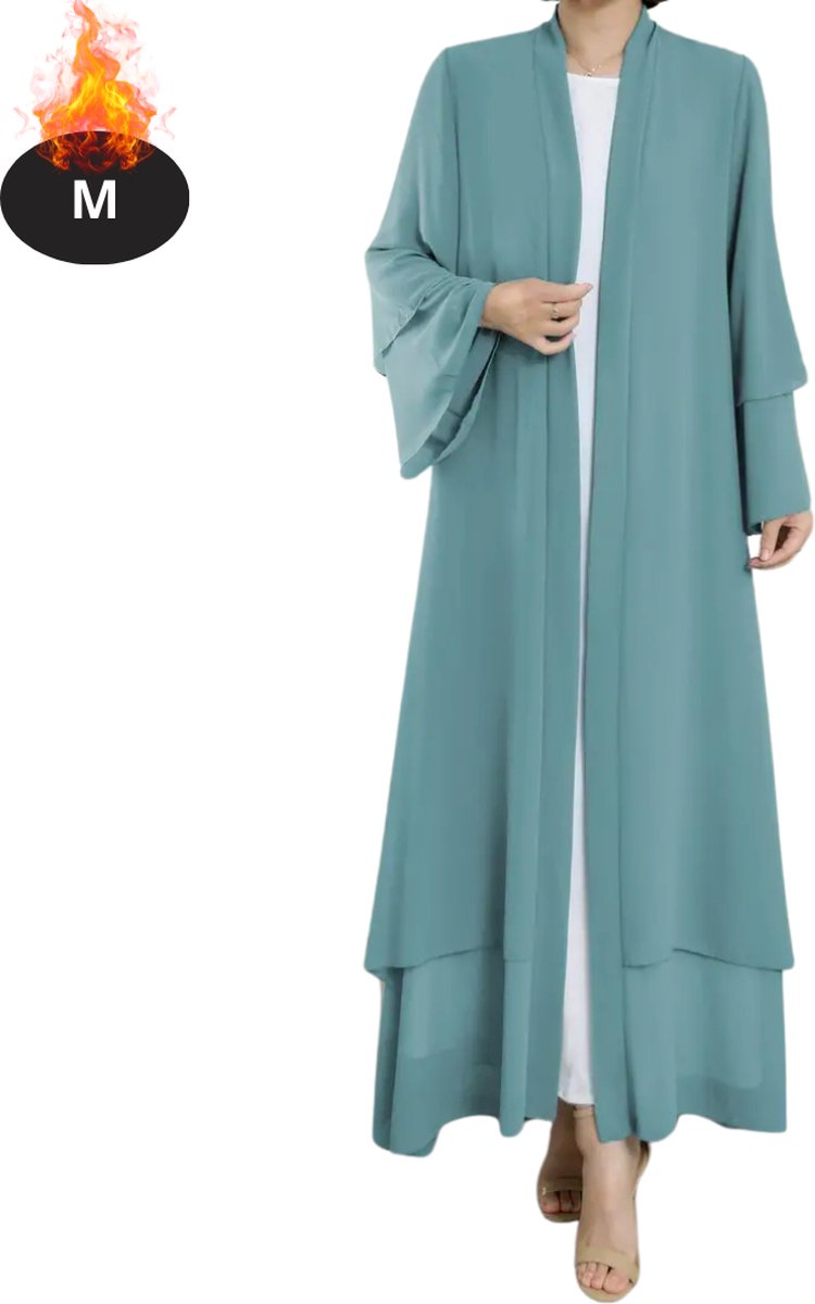 Bovista Islamitische Kleding - Djellaba Dames - Moslim Kleding - Arabisch Dames Kaftan - Alhamdulillah - Zee Blauw M