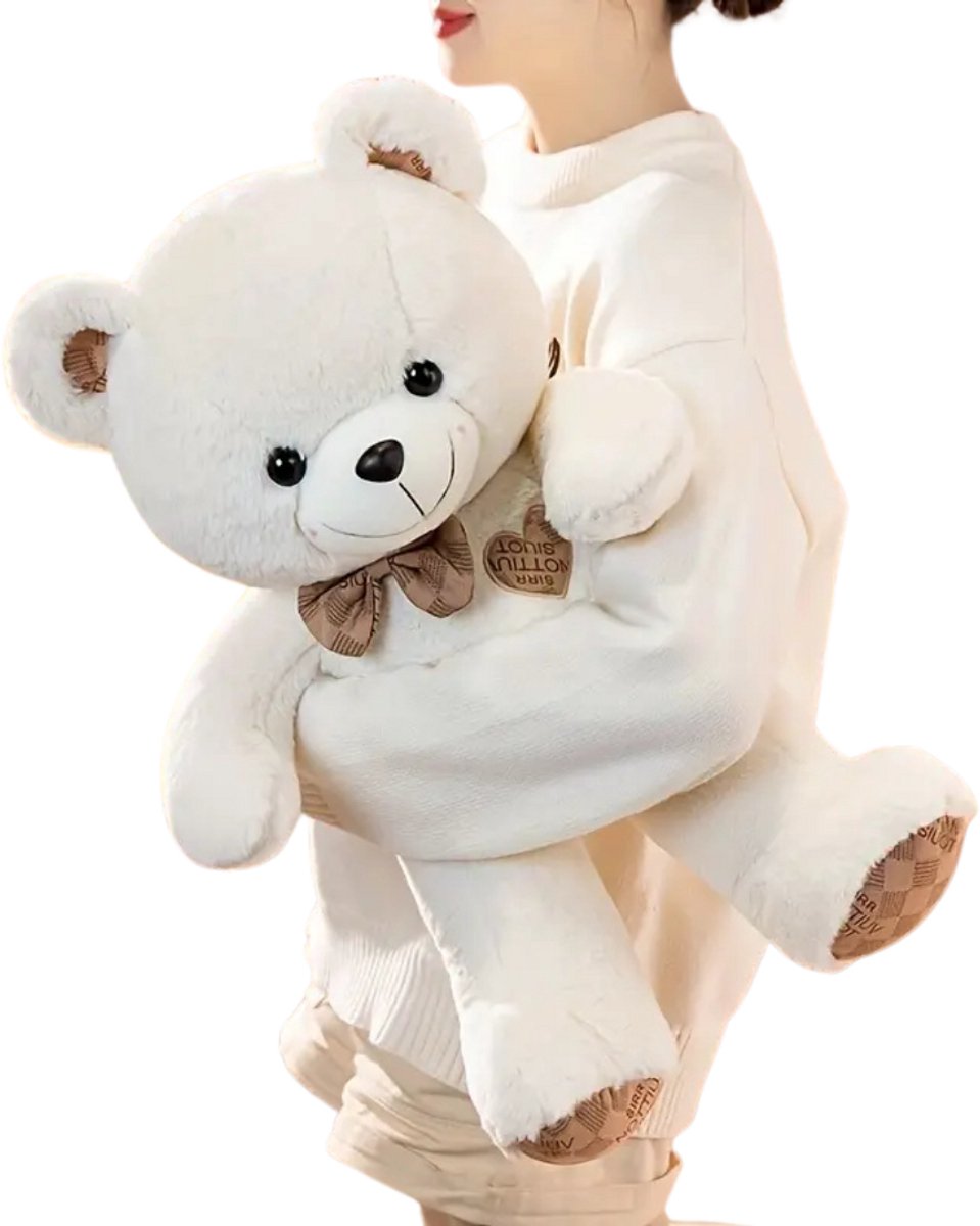 Bovista Knuffel - Knuffelbeer - Knuffeldoekje - Groot - Meme - Baby - Beer - Stuffed Animal - Plushie - Plush - Dier - Wit