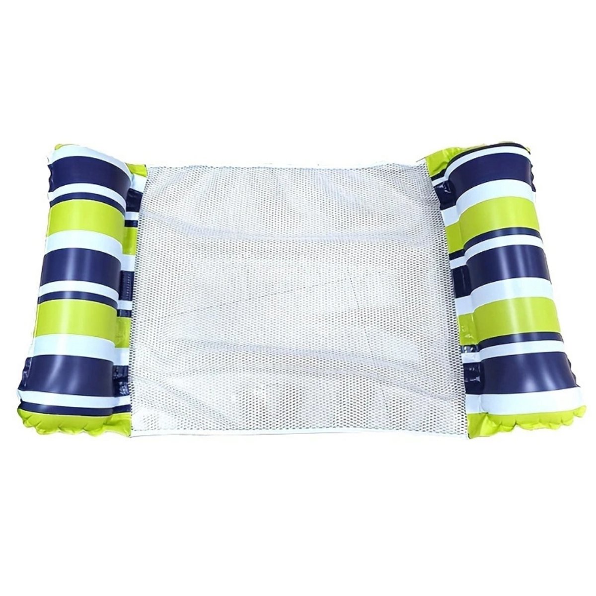   Luxe Waterhangmat - Luchtbed Zwembad - Luchtmatras Opblaasbaar - Water Hangmat - Aqua Lounge - Blauw & Geel