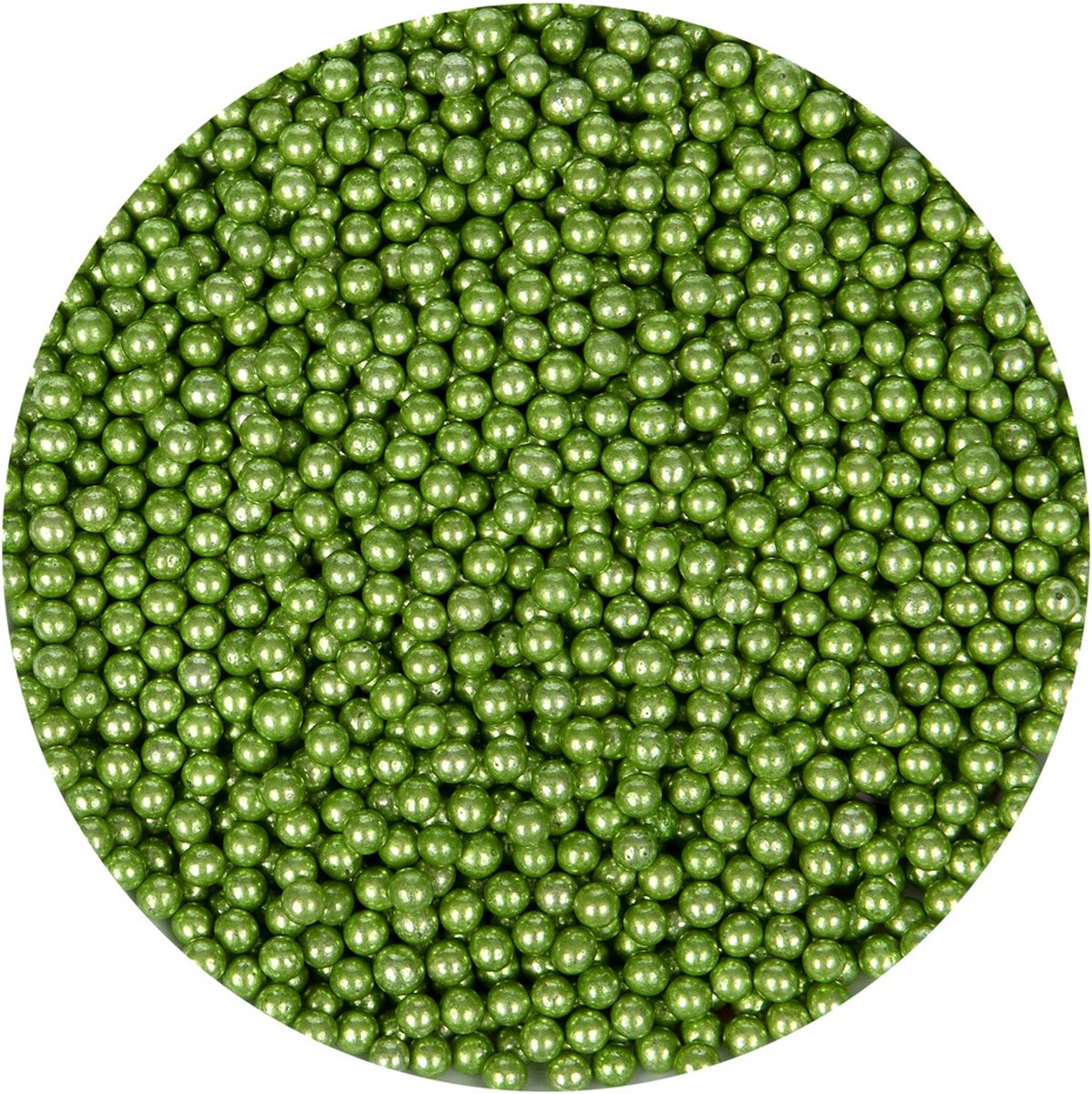 BrandNewCake Suikerparels Metallic Groen 4mm 80gr.