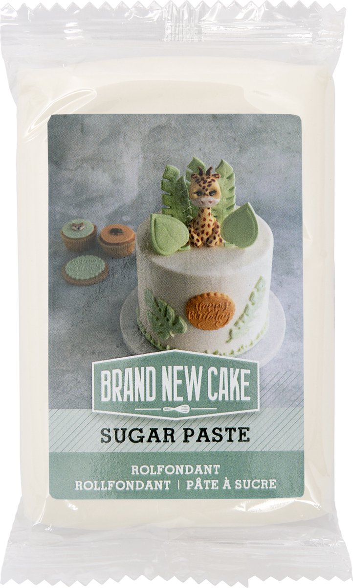 BrandNewCake® Rolfondant Wit Vanille-Room Smaak 250gr - Taartversiering - Taartdecoraties