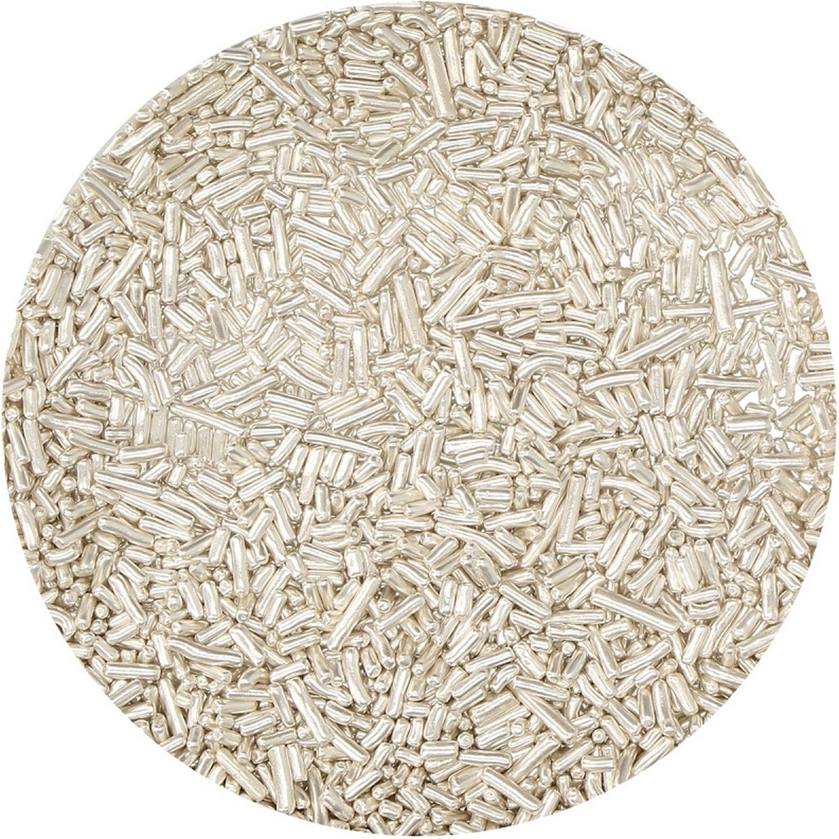 BrandNewCake® Sugar Strands Metallic Zilver 10kg - Sprinkels - Strooisels - Eetbare Taartdecoratie