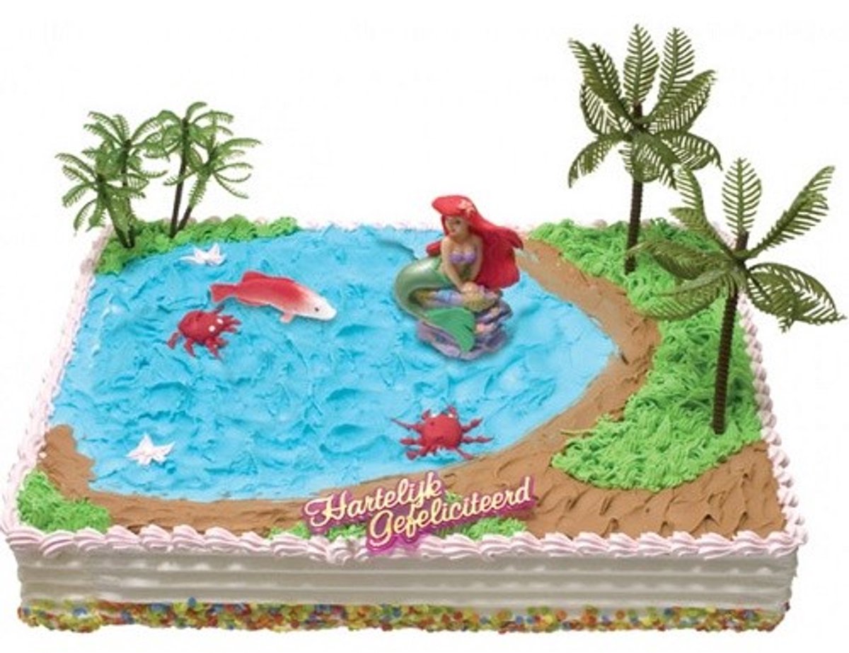 Kleine Zeemeermin taartset (Disney)