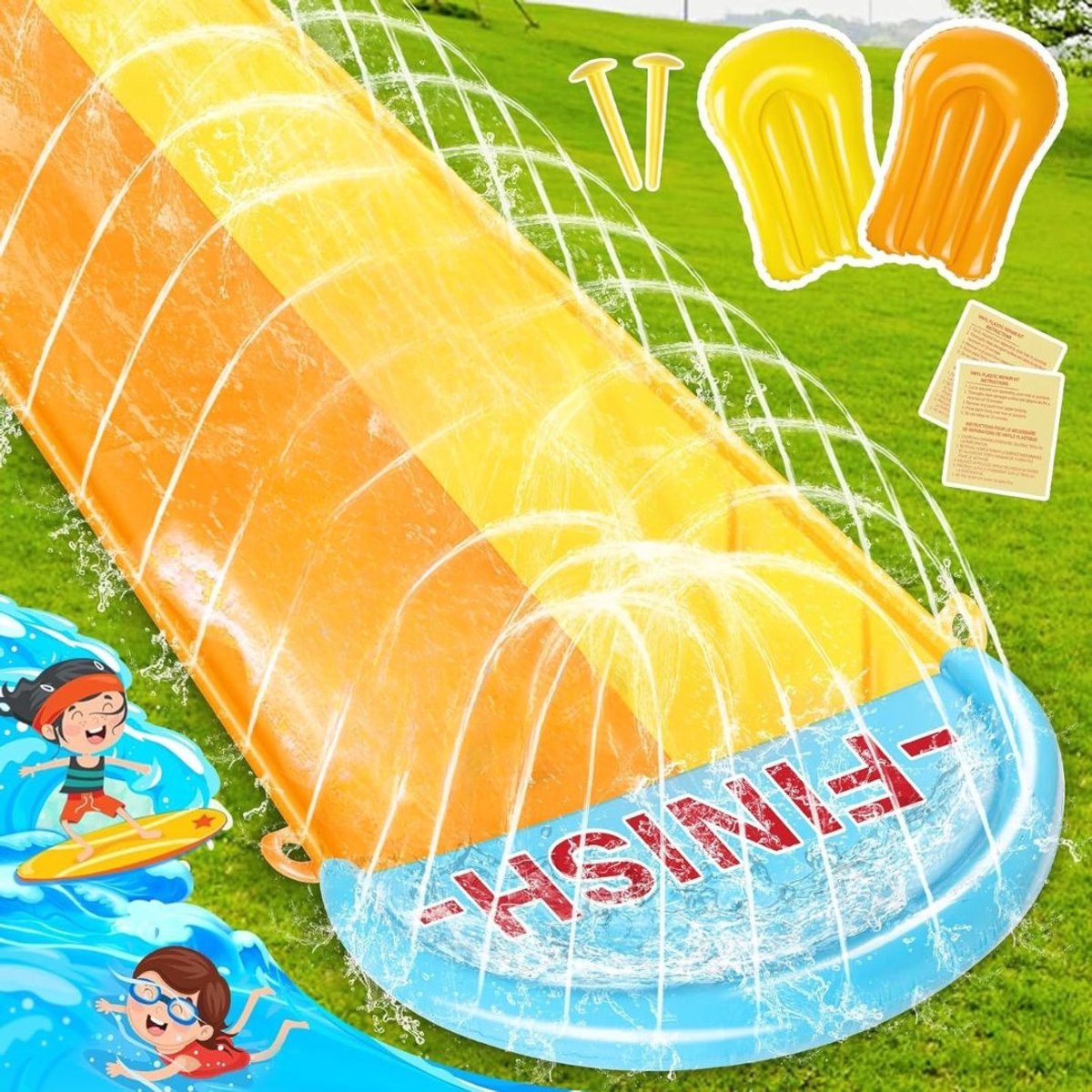 Buikschuifbaan - Waterglijbaan - Waterslide