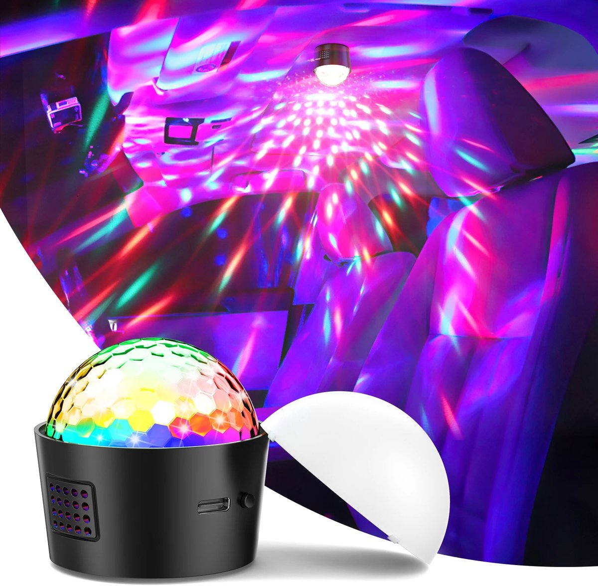   Kinderen - Discobal - Feestverlichting met Afstandsbediening - Zwart