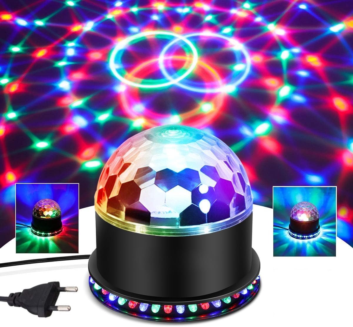   Kinderen - Discobal - Feestverlichting met Afstandsbediening -Zwart