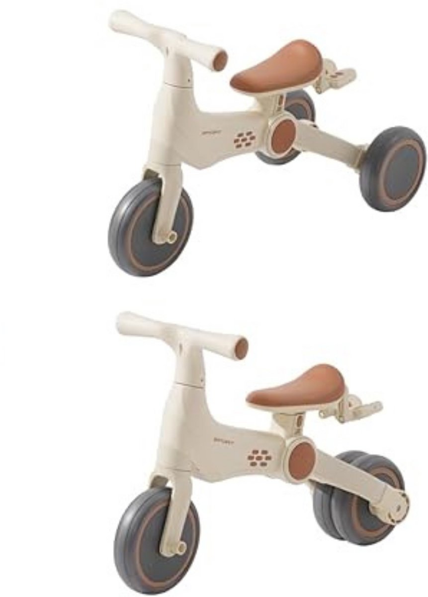 Loopfiets 1 Jaar - Balance Bike Voor Meisjes En Jongens - Leren Lopen - 4 Wielen - Wit