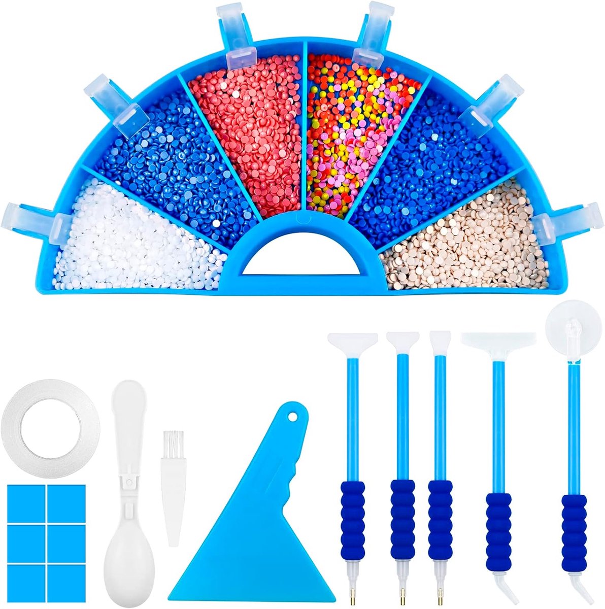 Diamond Painting Accessoires - Opbergdoos - Sorteerdoos voor Volwassenen en Kinderen - Blauw