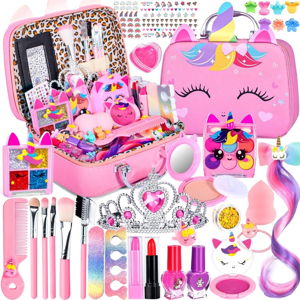 Make up Koffer Meisjes - Set met Inhoud Kinderen - Speelkoffer