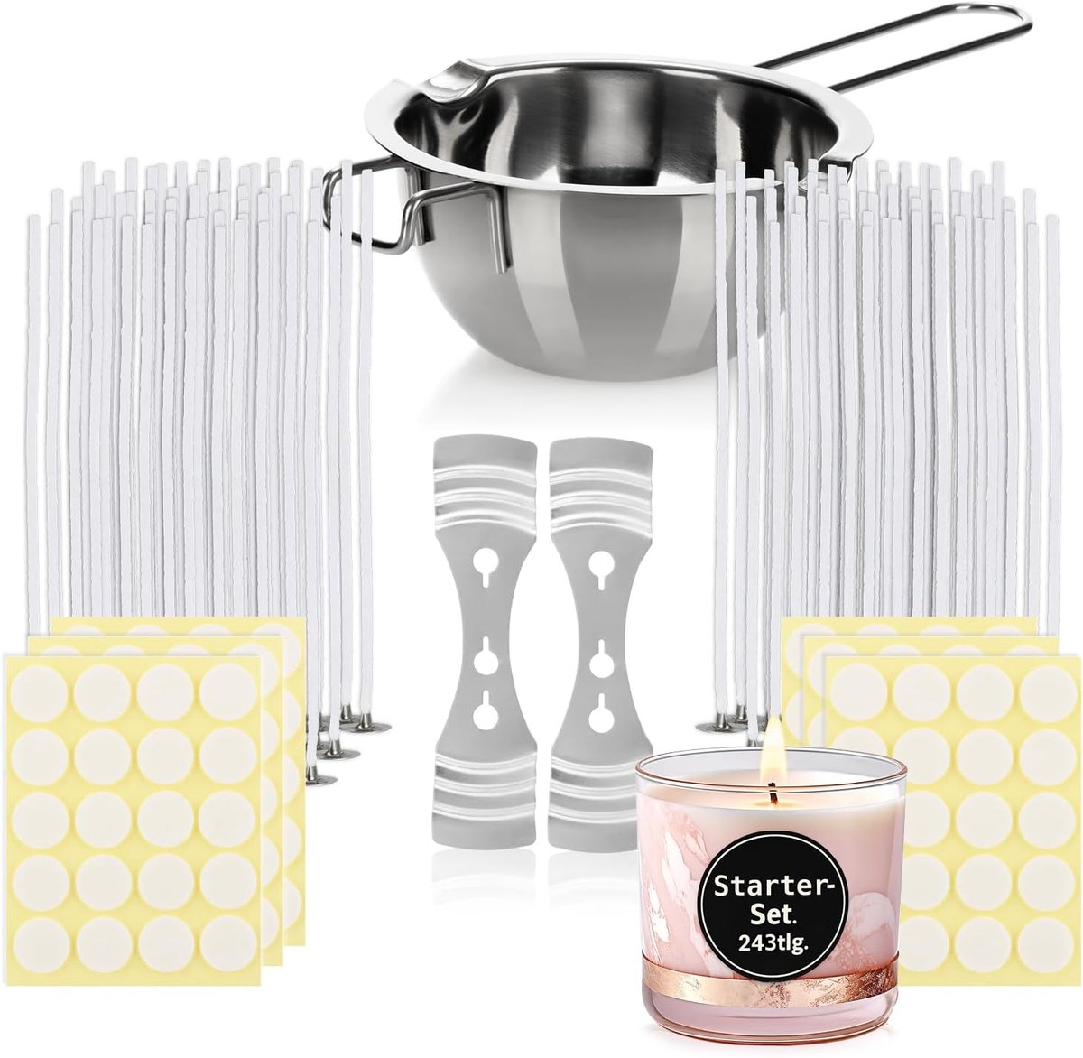 Smeltpan Kaarsvet Set – Smeltpan voor Kaarsen - Kaarsen Maken Starterspakket – Candle Making Kit