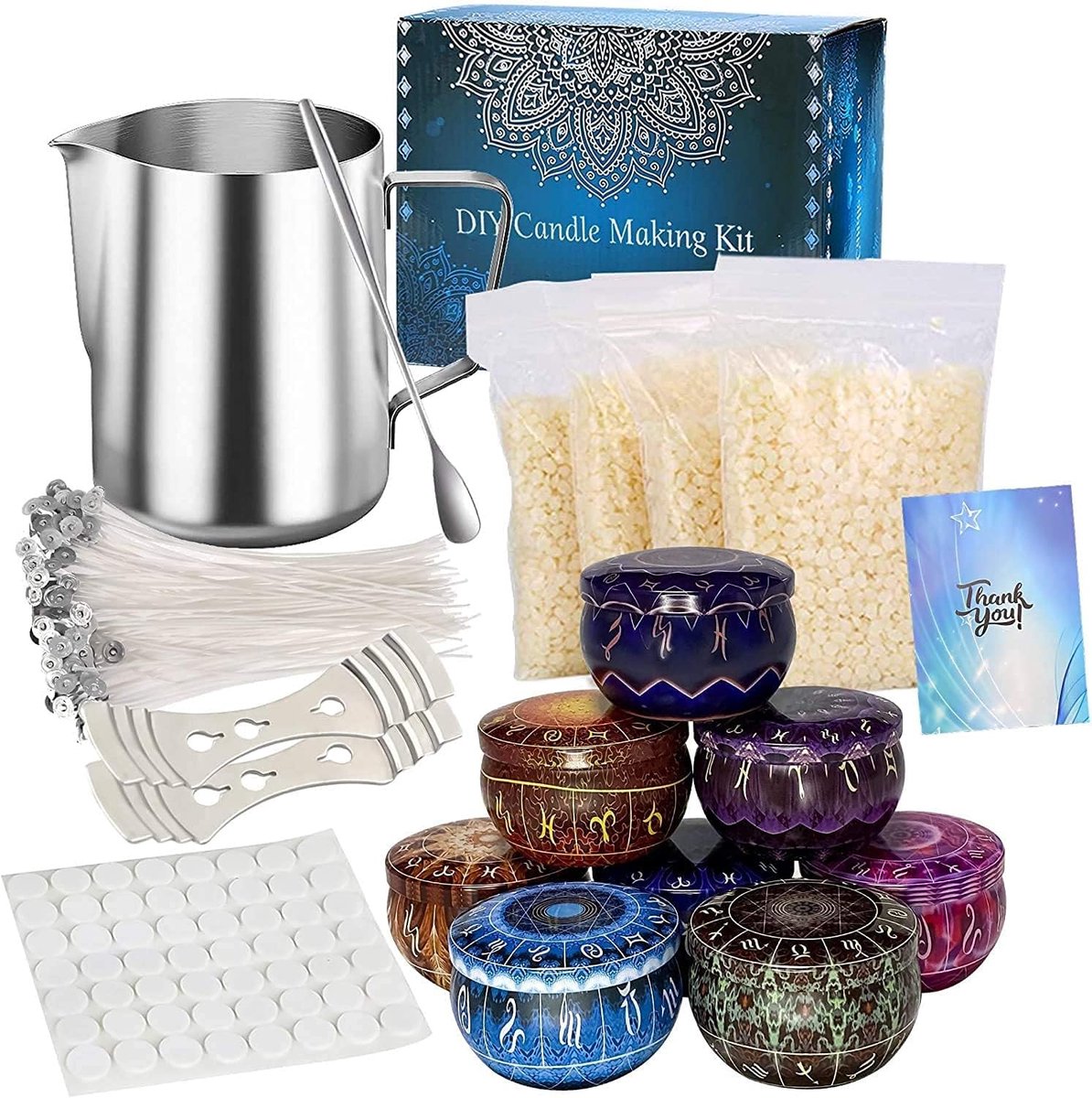 Smeltpan Kaarsvet Set – Smeltpan voor Kaarsen - Kaarsen Maken Starterspakket – Candle Making Kit