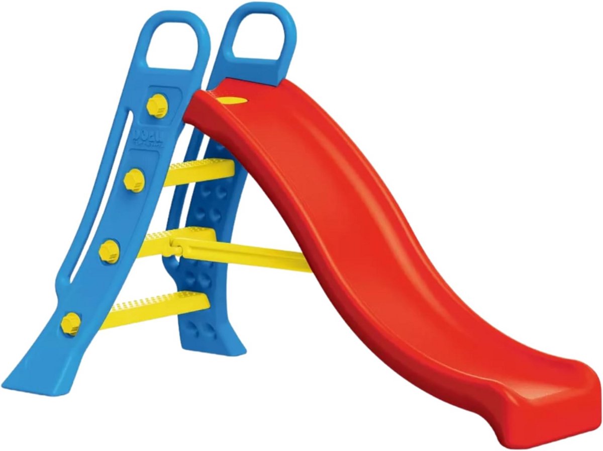 Glijbaan Peuter - Vrijstand met Trap - Buiten - Rood met Blauw
