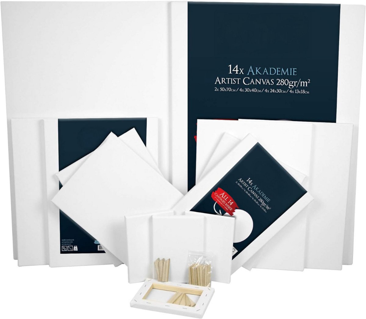 Schildersdoek Groot - Canvas - 50x70cm - Wit