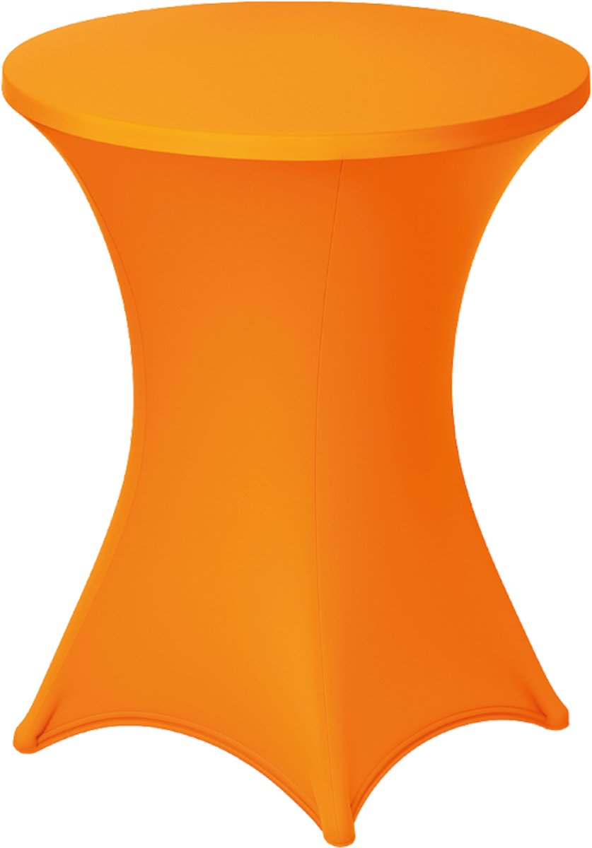 BRASQ Statafelrok Oranje - ∅80-74 x110 cm - Statafelhoes extra Stretch voor Statafel, Bartafel, Partytafel - Voor binnen en buiten