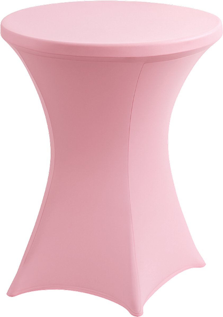 BRASQ Statafelrok Roze - ∅80-74 x110 cm - Statafelhoes extra Stretch voor Statafel, Bartafel, Partytafel