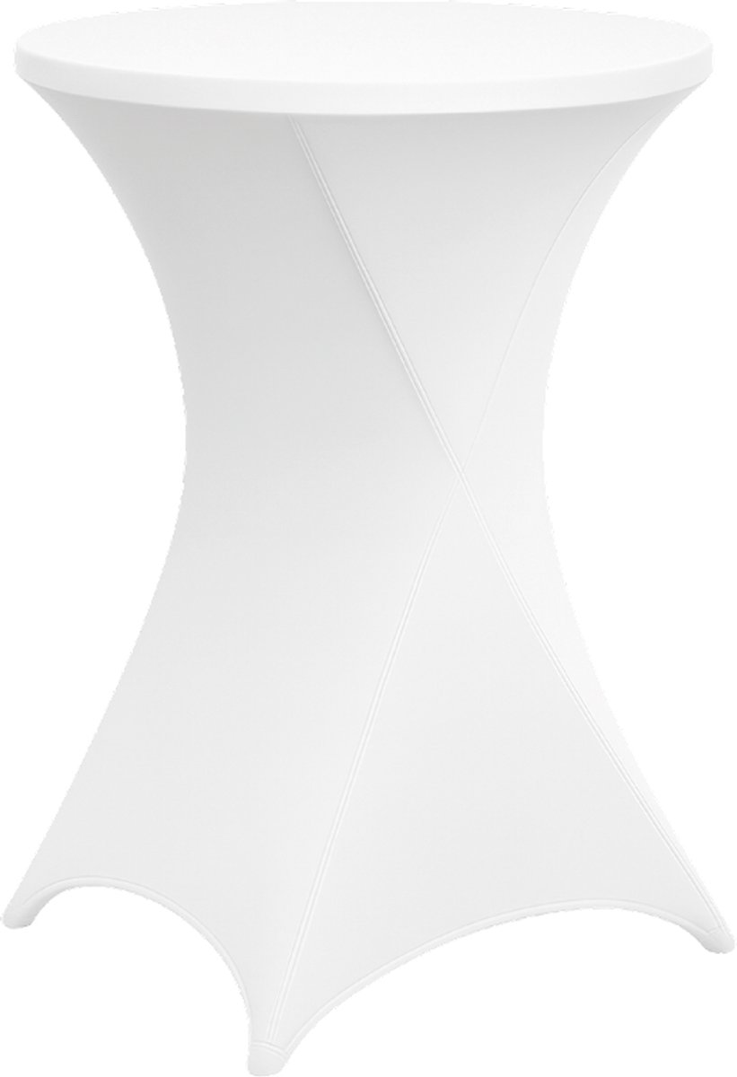 BRASQ Statafelrok Wit - ∅80-74 x110 cm - Statafelhoes extra Stretch voor Statafel, Bartafel, Partytafel - Voor binnen en buiten