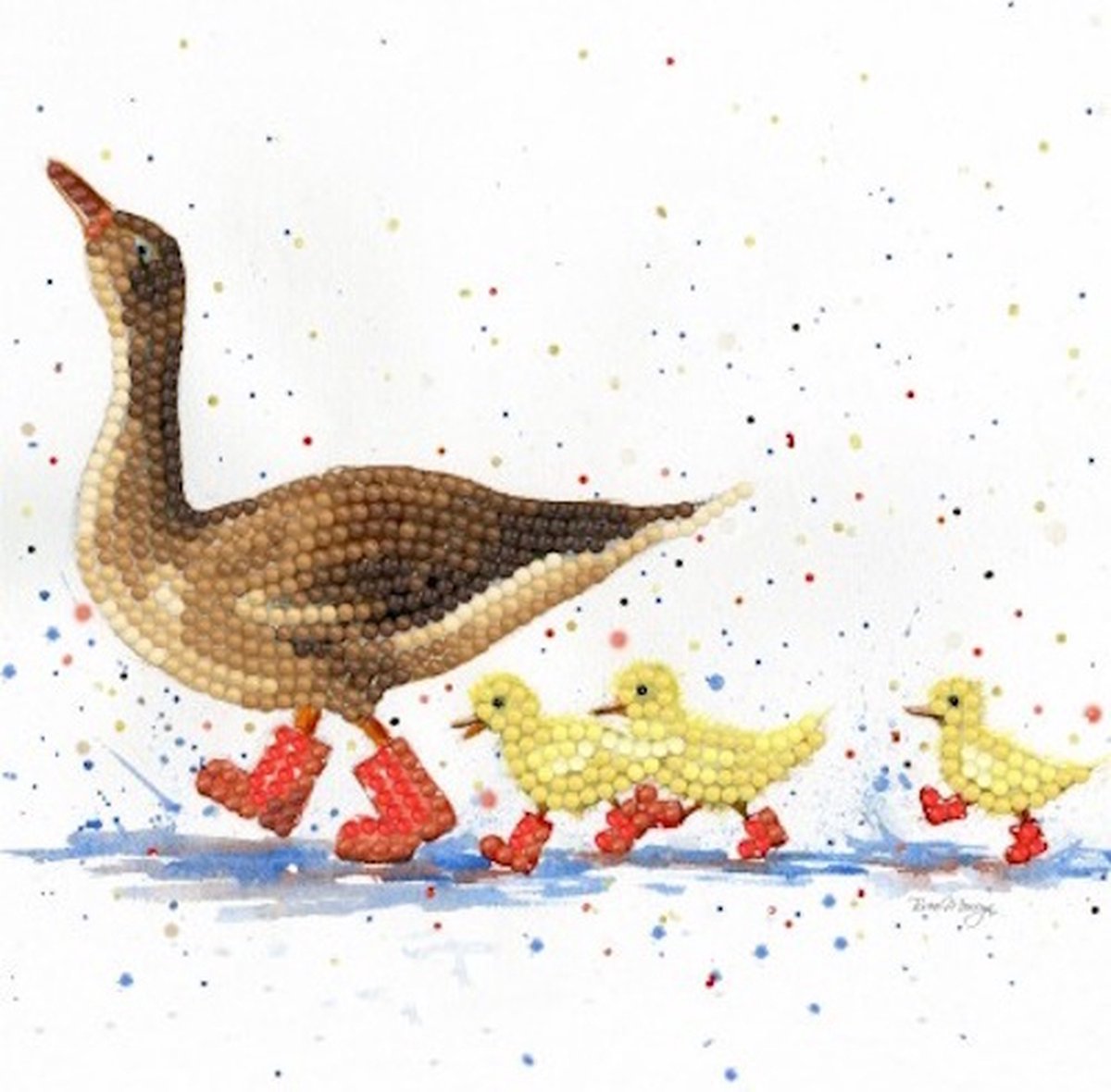 Diamond Painting Kaart Puddle Parade 18 x 18 cm