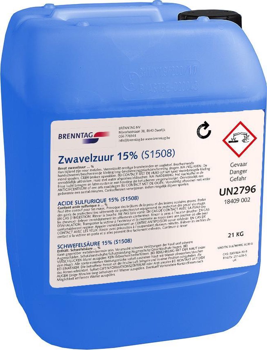 Brenntag zwavelzuur 15% - Can 20L